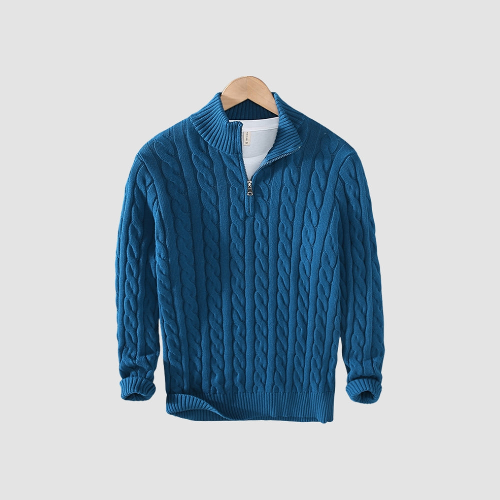 Bialas® | MV Thick Half Zipper Cotton Sweater