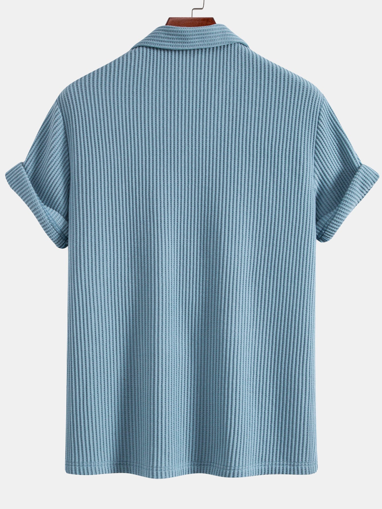 Zachary® | Waffle Button Up Shirt & Straight Leg Linen Pants