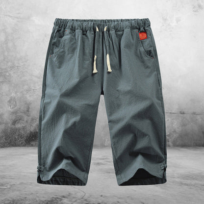 Zed® | Casual Cotton And Linen Lace-Up Shorts For Men