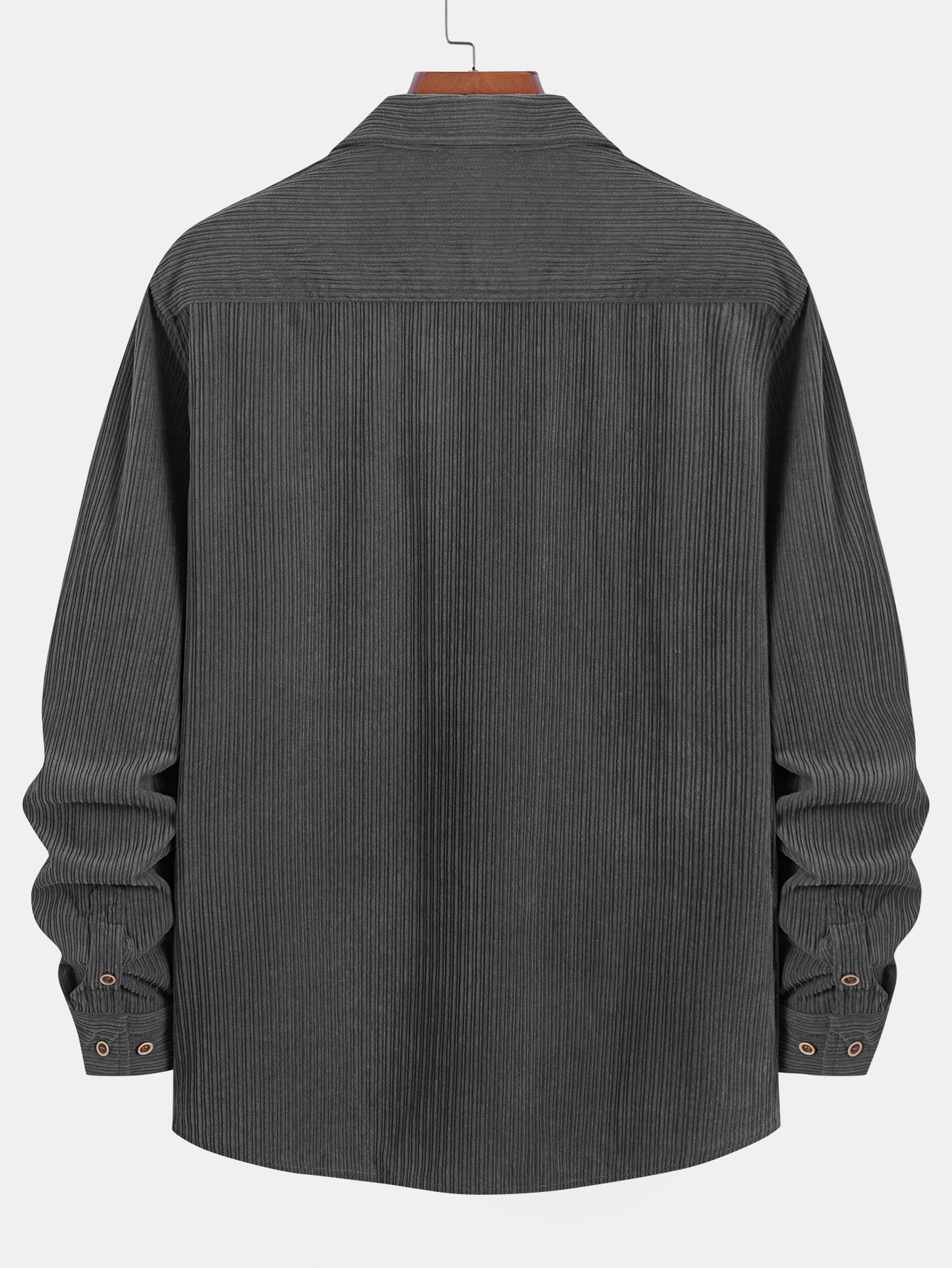 Kareem® | Long Sleeve Corduroy Pocket Button Up Shirt