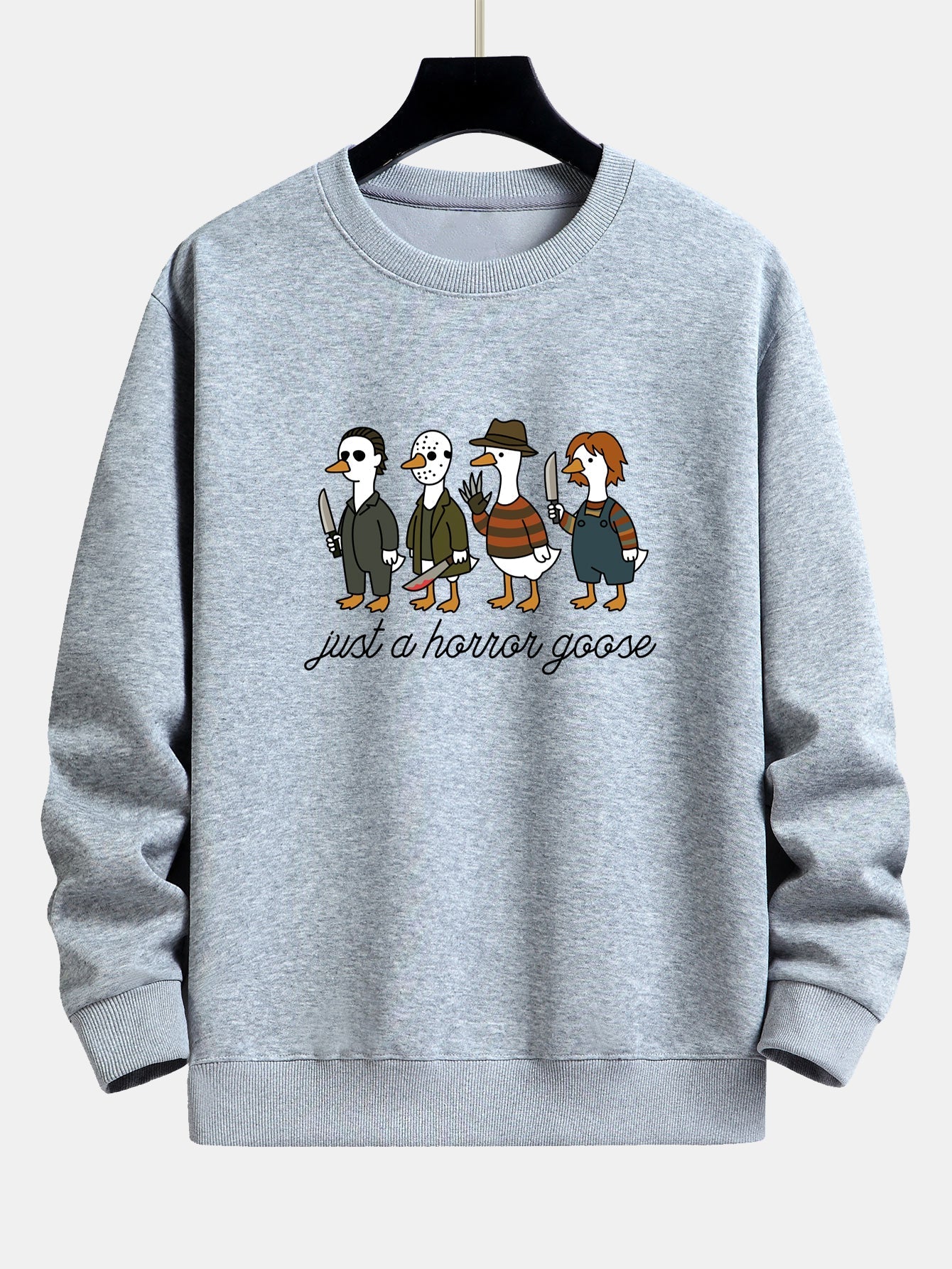 Iván® | Halloween Horror Goose Print Relax Fit Sweatshirt