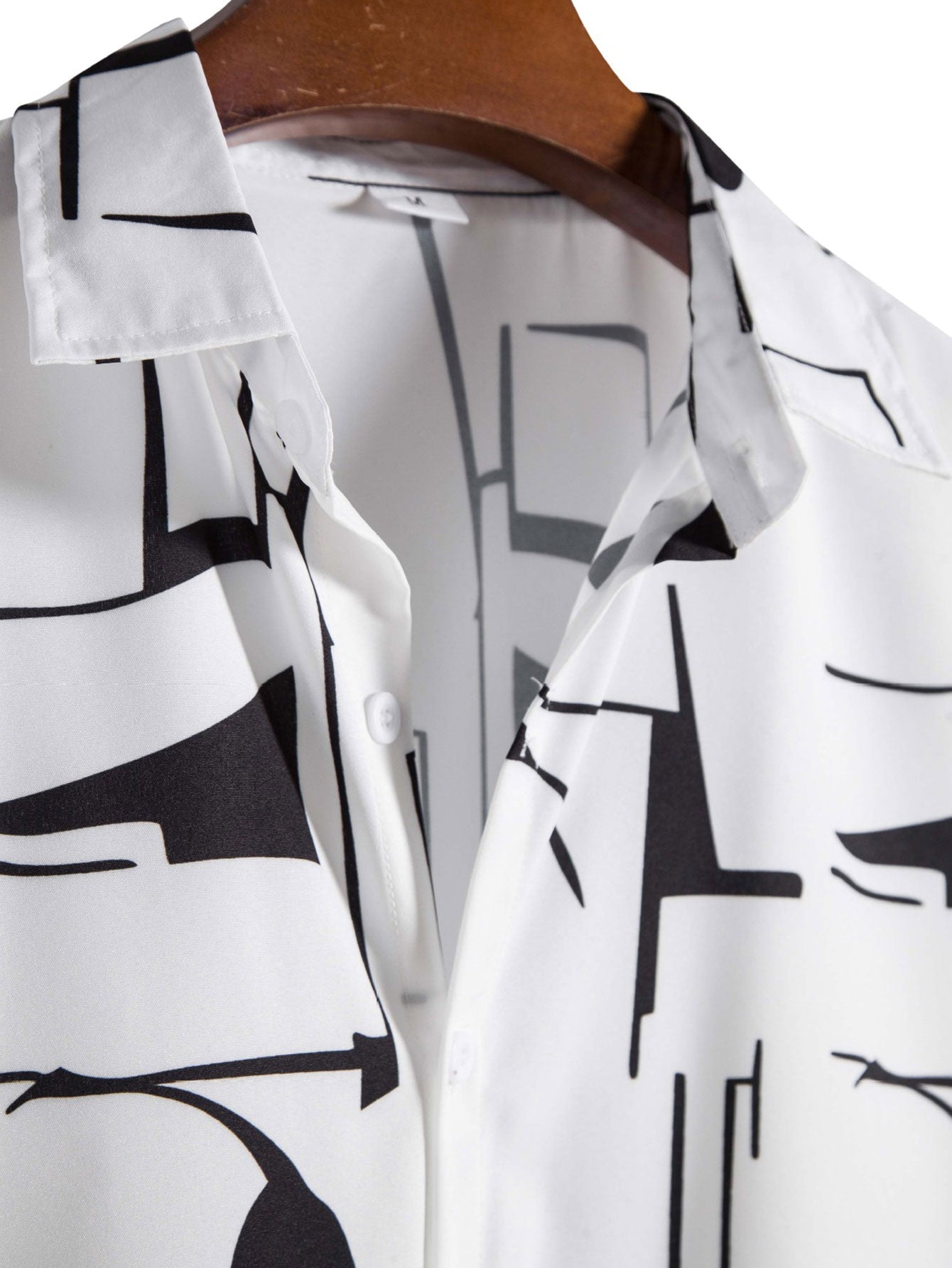 Aethelred® | Abstract Print Button Up Shirt