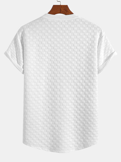 Jared® | Checkerboard Jacquard Arc Hem T-Shirt & Checkerboard Jacquard Shorts