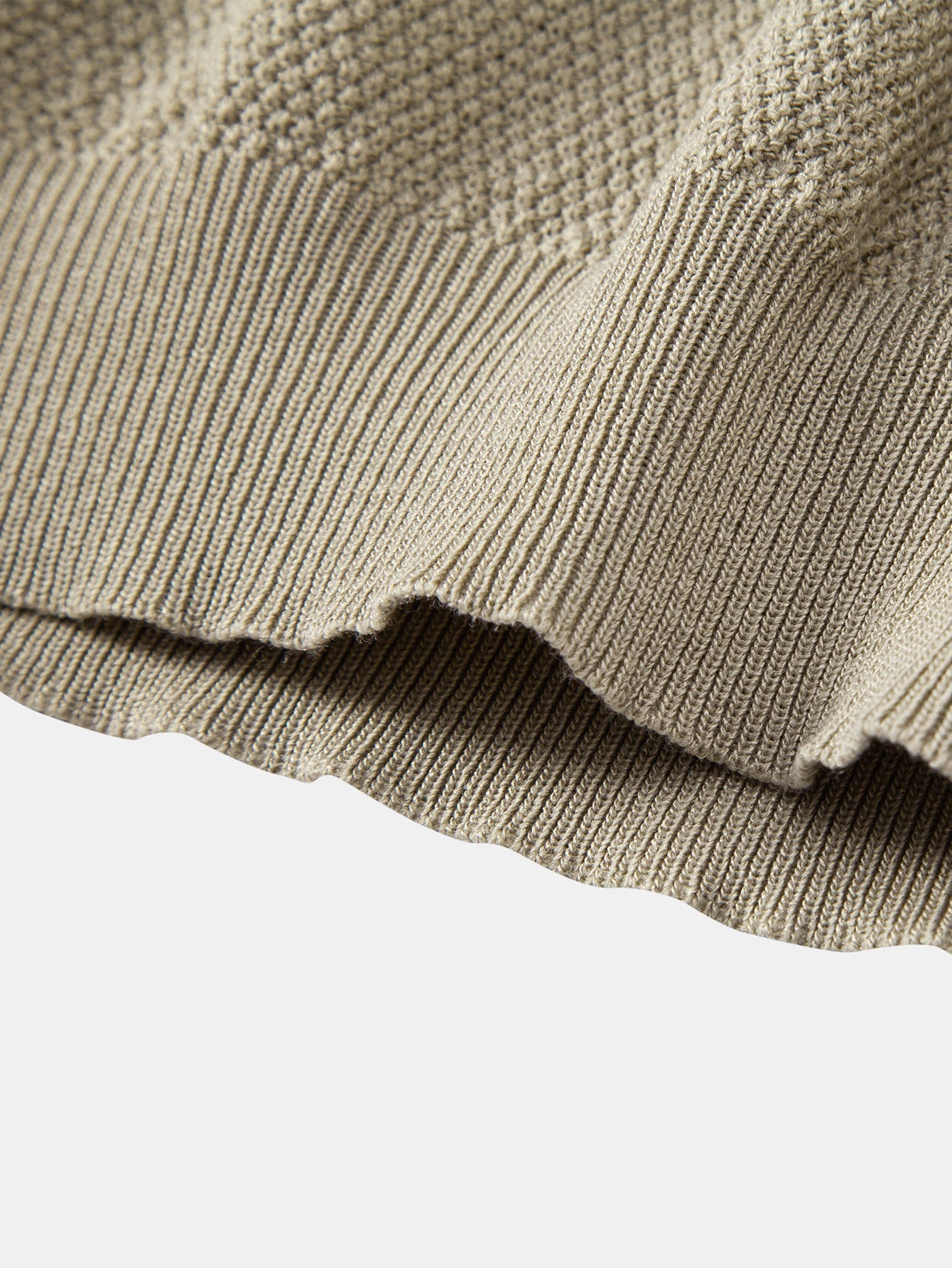 Julian | Textured Zip Up Knit Polo Shirt