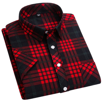 Mason | Cotton Short Sleeved Checkered Shirt