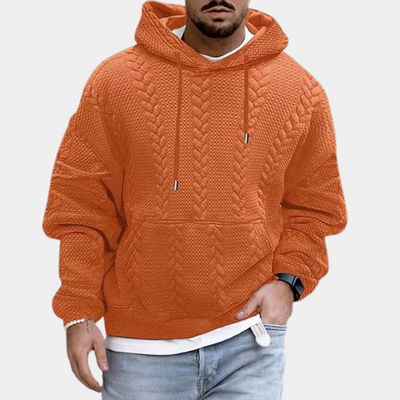 Darius | Men's structured cable-knit hoodie