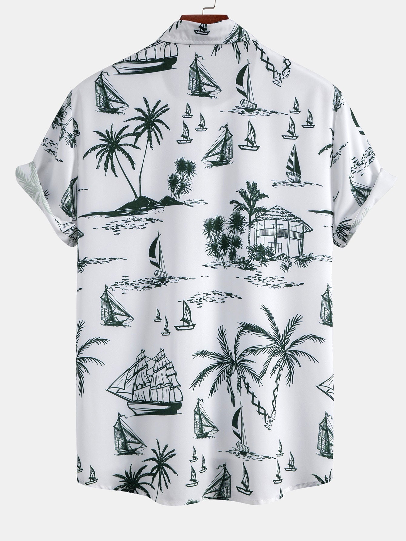 Theo® | Island Sailing Print Button Up Shirt