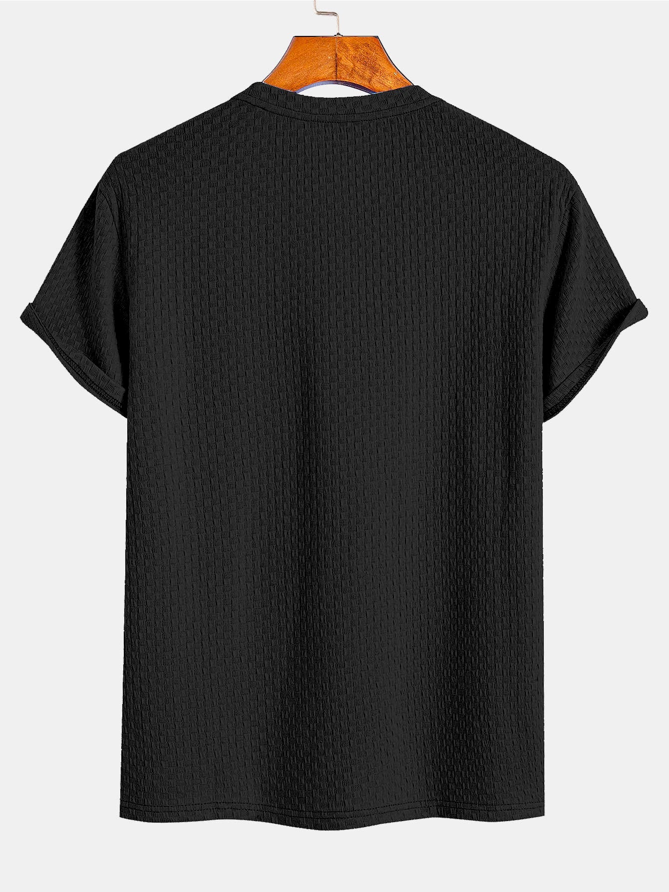 Jesus® | Checkerboard Textured Knitted T-Shirt