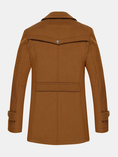 Rowan | Double Layer Detachable Neck Woolen Coat