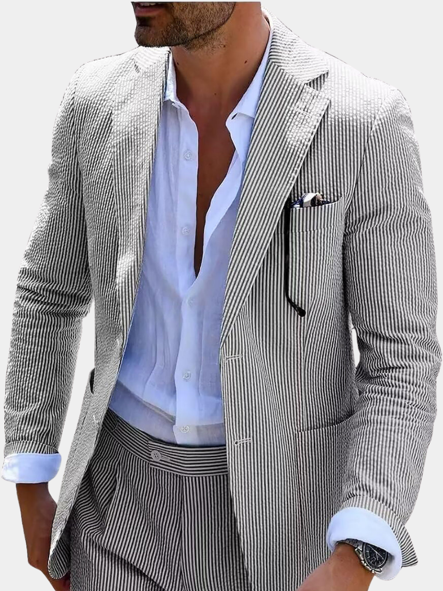 Hola Striped Summer Suit (Pants + Jacket)