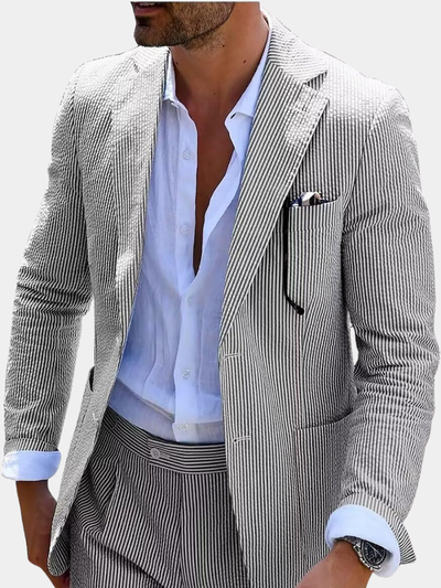 Hola Striped Summer Suit (Pants + Jacket)