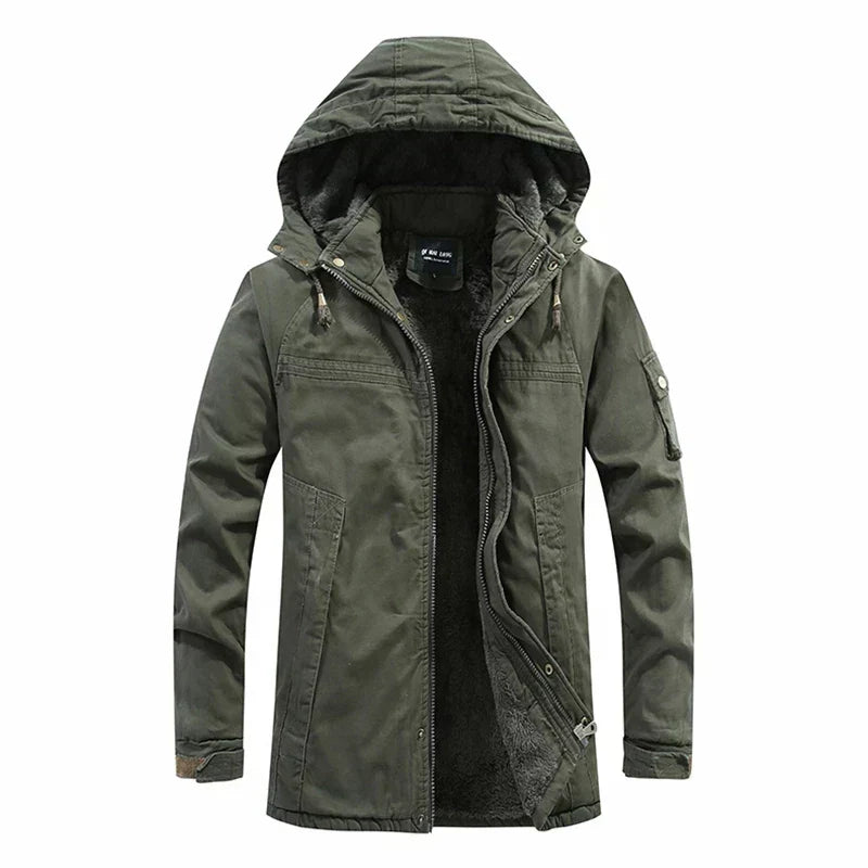 Filipo | Fleece-lined men's winter jacket with hood