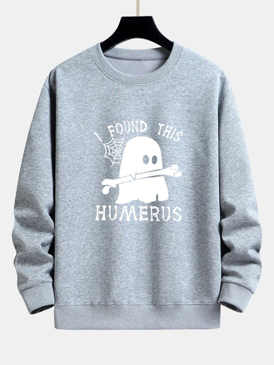 Celedonio® | Ghost Found This Humerus Print Relax Fit Sweatshirt