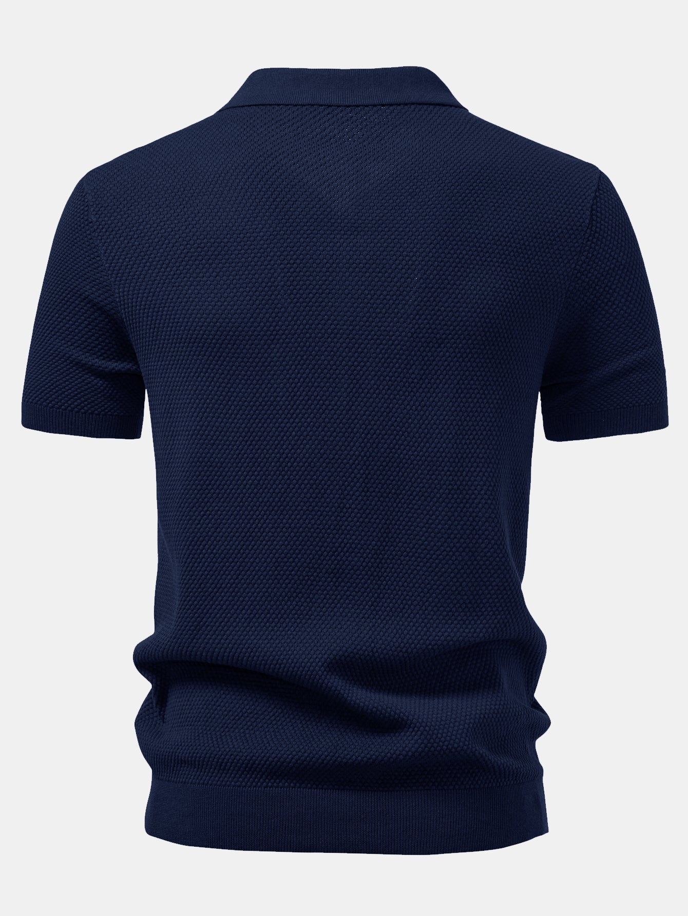 Benjamin | Pineapple Texture Knitted Polo Shirt