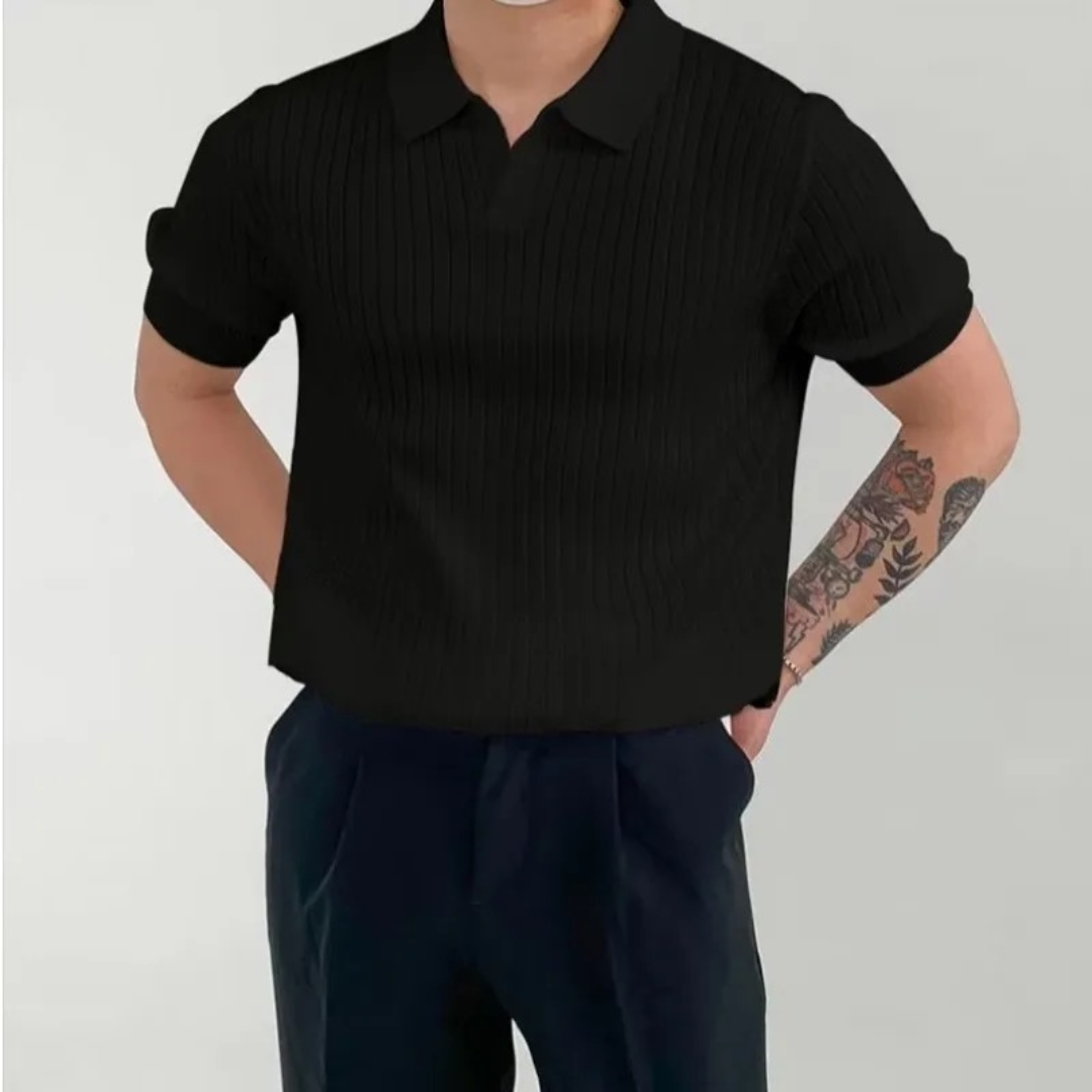 Cadell® | Elegant Ribbed Polo For Men