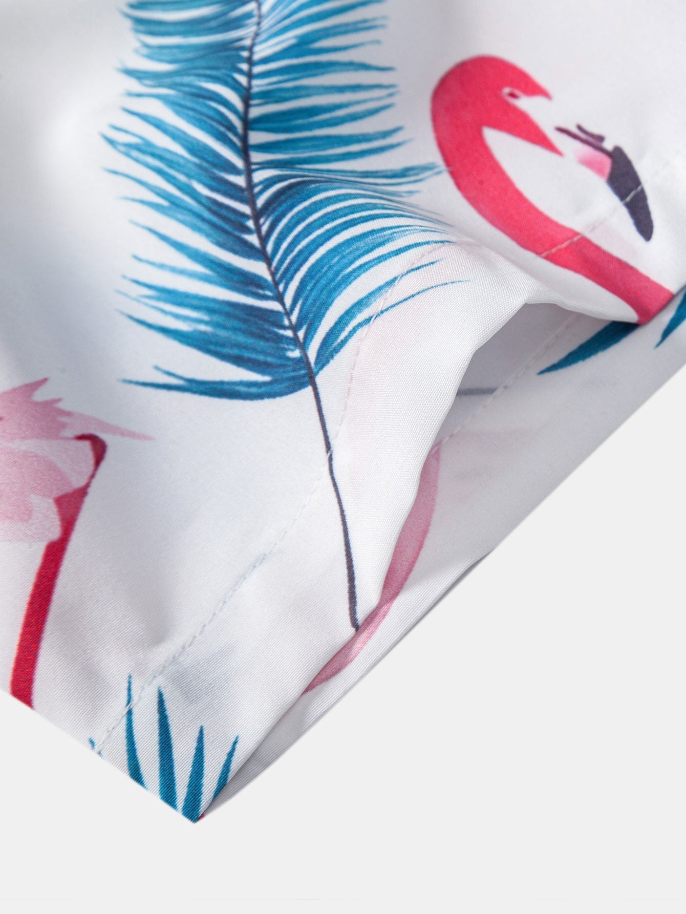 Artur® | Flamingo Leaf Print Button Up Shirt