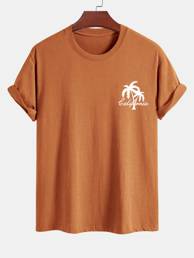 Vicente® | Palm Tree Print Cotton T-Shirt & Swim Shorts