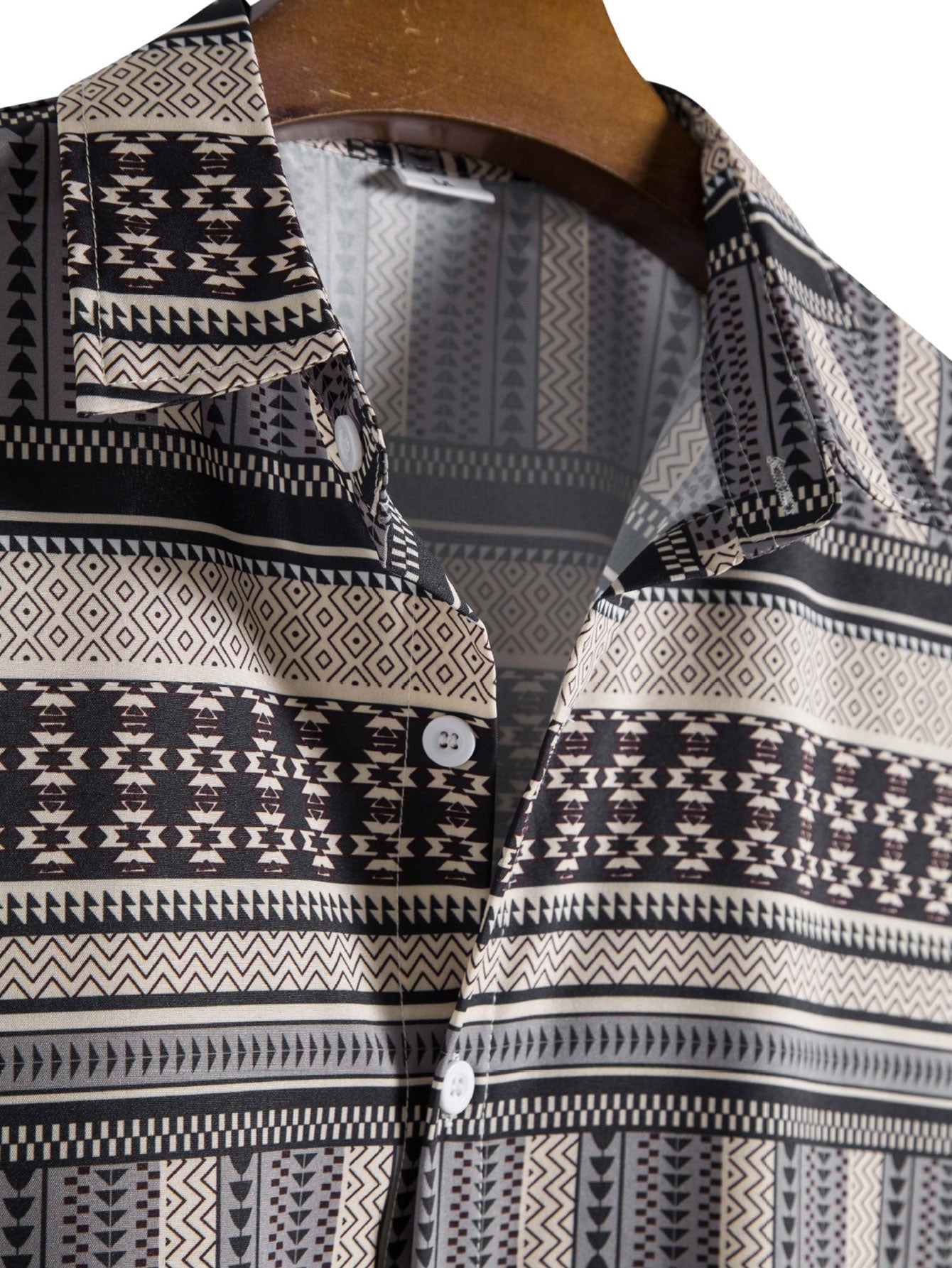 Genaro® | Aztec Print Button Up Shirt