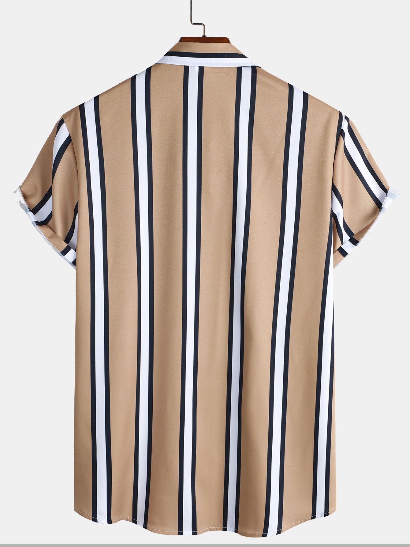 Ammon® | Striped Print Button Up Shirt