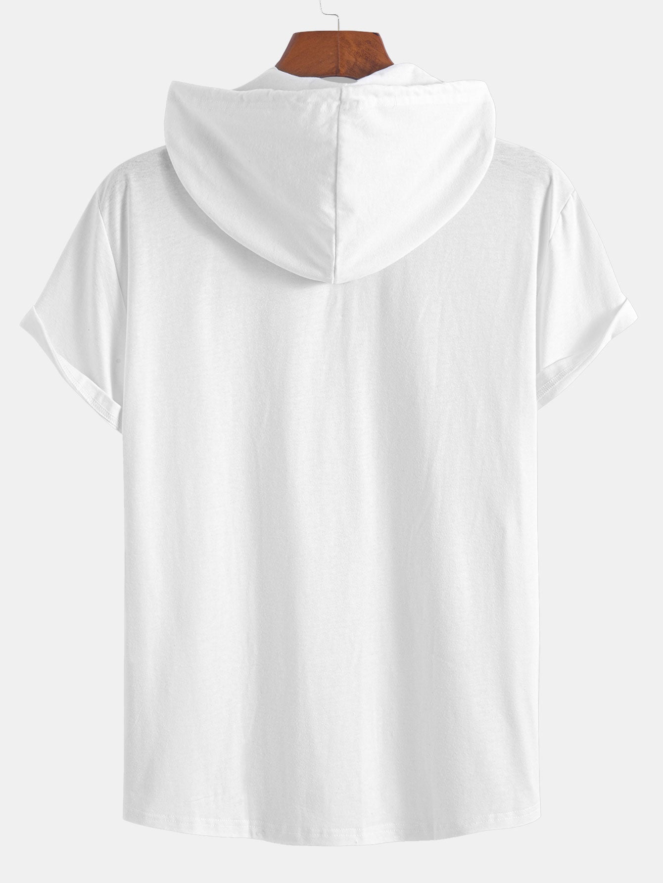 Celestino® | Short Sleeve Henley Hooded T-Shirt