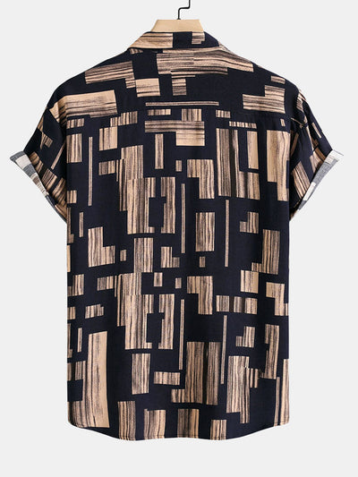 Santiago® | Color Block Print Button Up Shirt