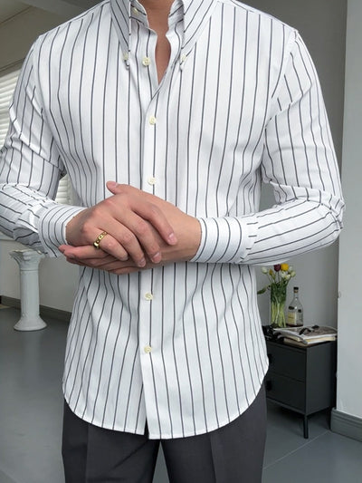 Bhoj® | MV Retro Italian Striped Slim Shirt