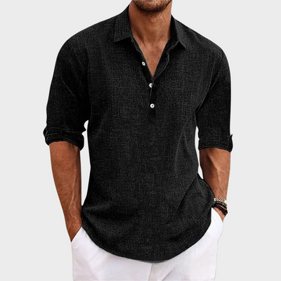 Kemen® | Casual Shirt In Cotton And Linen With Long Sleeves