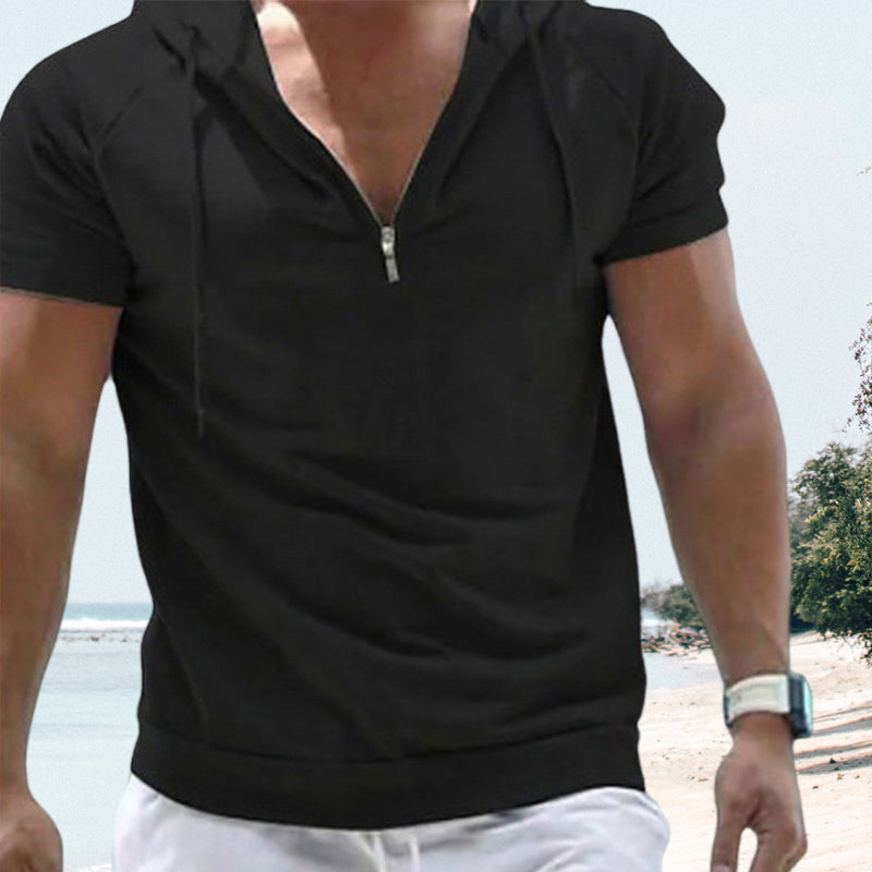 Kaleb® | Summer Men'S Sports T-Shirt With Hood