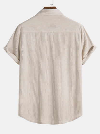 Bernardo® | Corduroy Button Up Short Sleeved Shirt & Straight Leg Corduroy Pants