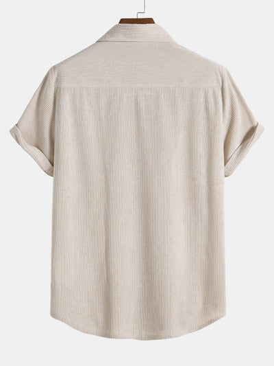 Bernardo® | Corduroy Button Up Short Sleeved Shirt & Straight Leg Corduroy Pants