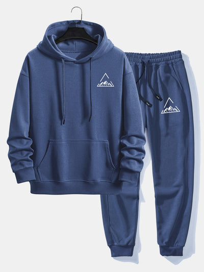 Lionel® | Triangle Mountain Print Relax Fit Hoodie & Jogging Pants