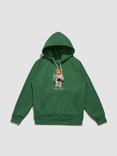 Oberon | Astronaut Bear Print Hoodie
