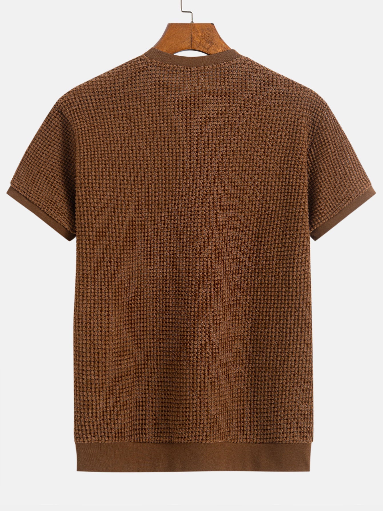 Mauricio® | Short Sleeve Waffle Ribbed Hem T-Shirt