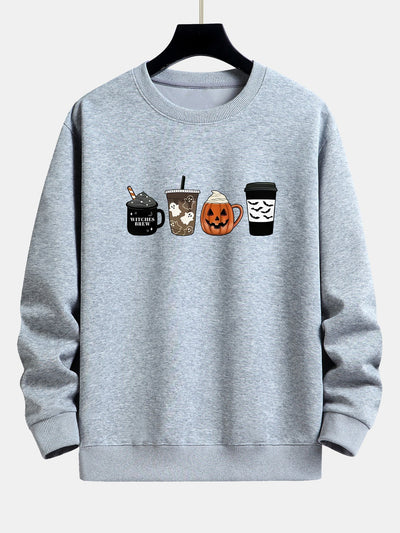 Casimiro® | Halloween Coffee Print Relax Fit Sweatshirt