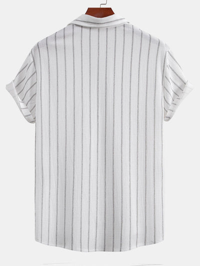 Atta® | Stripe Textured Button Up Shirt