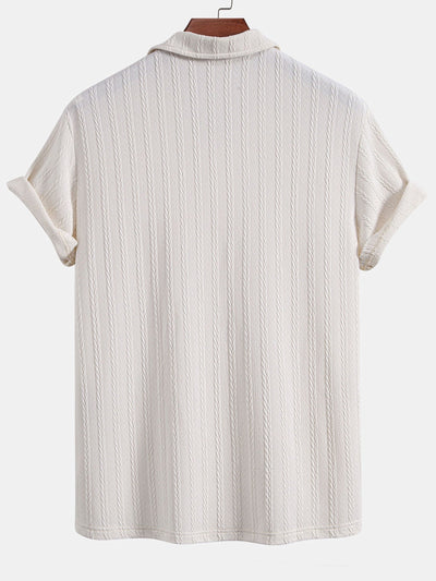 John | Twist Texture Knit Polo Shirt
