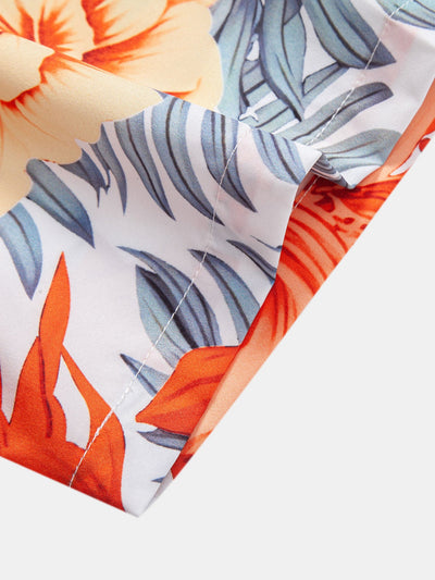 Kevin® | Tropical Flowers Print Button Up Shirt
