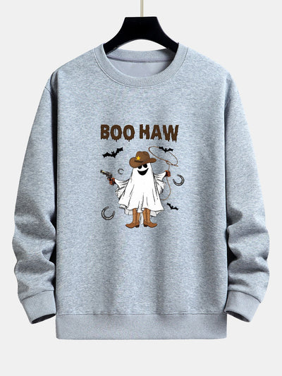 Canuto® | BOO HAW Cowboy Ghost Print Relax Fit Sweatshirt