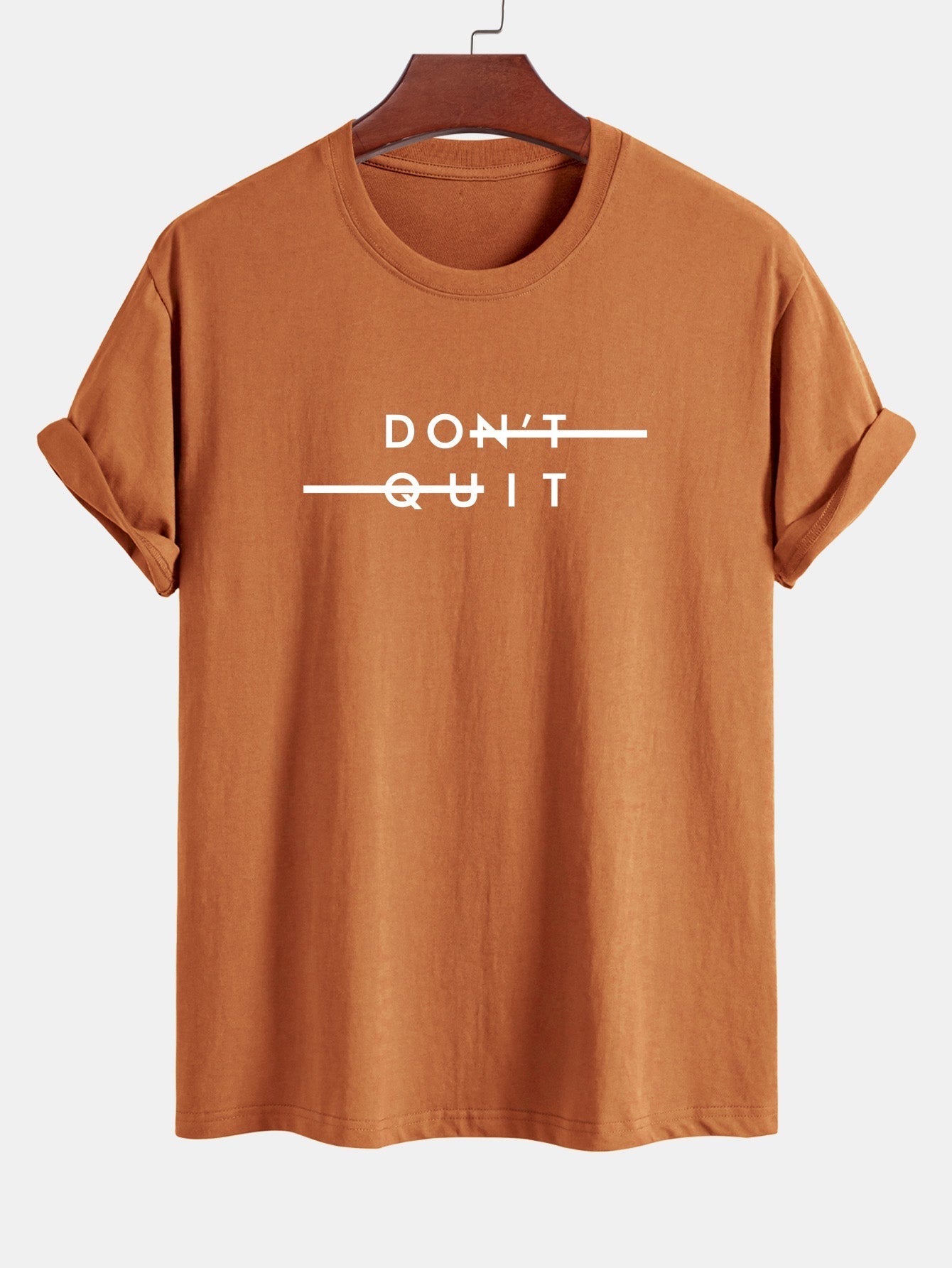 Nicodemo® | Don'T Quit Print Cotton T-Shirt