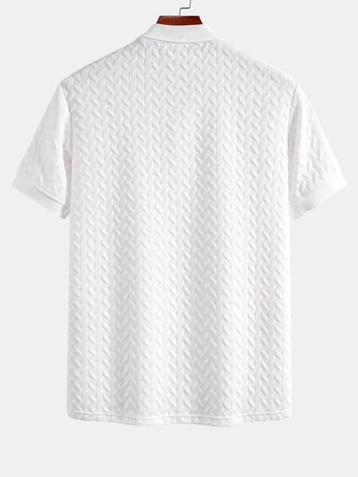 Colton | Geometric Jacquard Polo