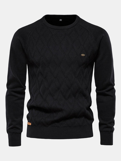 Erasmo® | Geometry Jacquard Crewneck Sweater