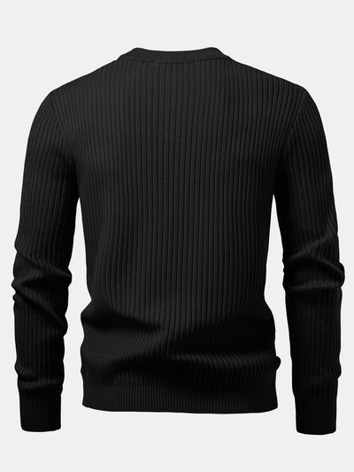 Ardal® | Ribbed Henley Neck Sweater