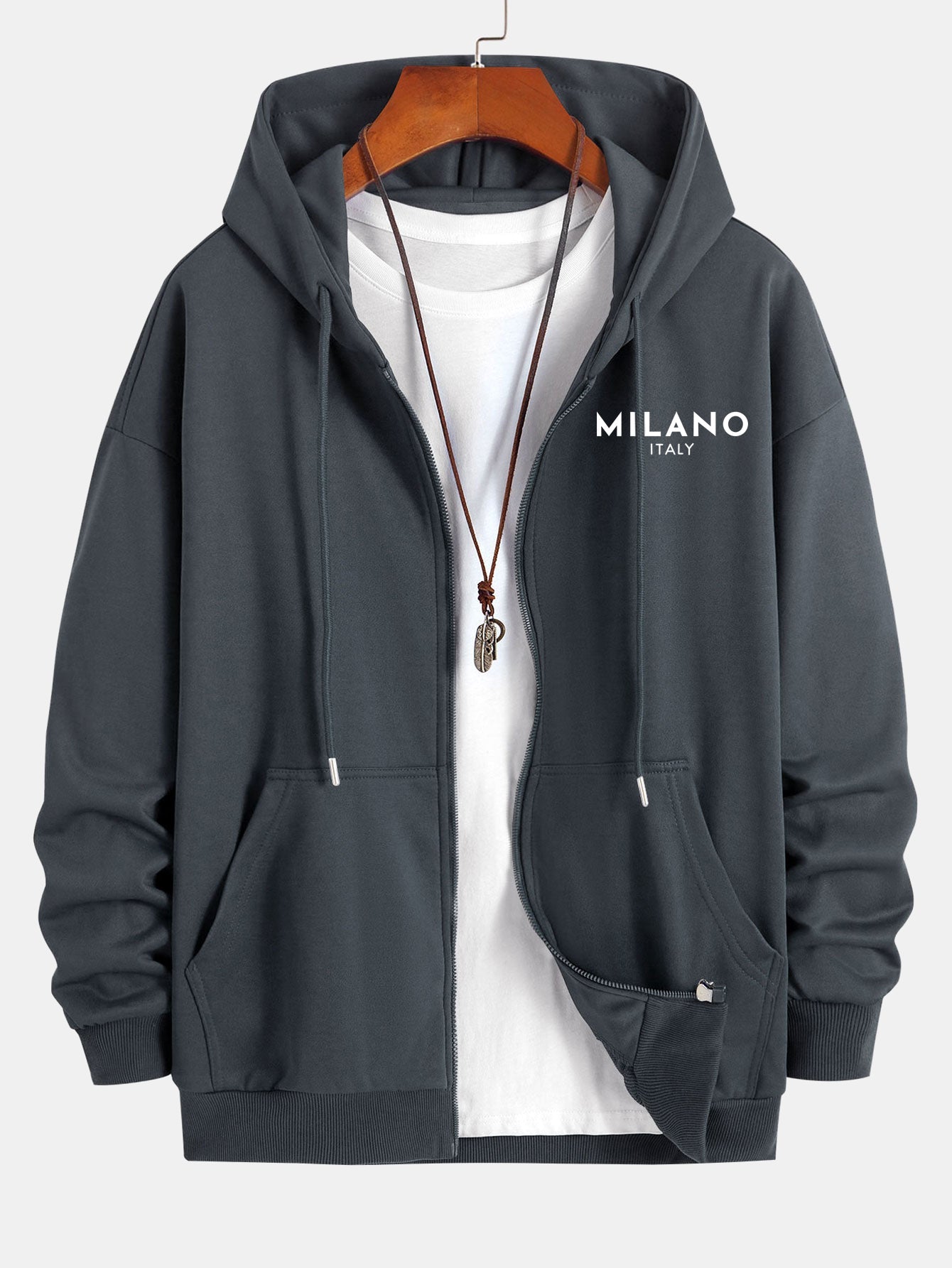 Jonas® | Milano Italy Print Relax Fit Zip Hoodie