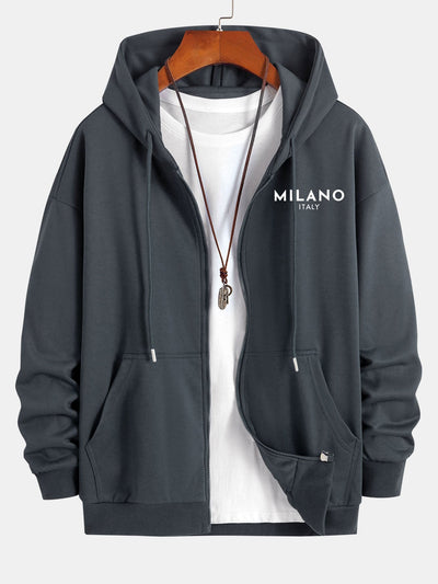 Jonas® | Milano Italy Print Relax Fit Zip Hoodie