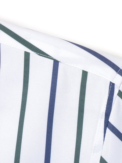 hola STRIPED LONG SLEEVE BUTTON-DOWN SHIRT