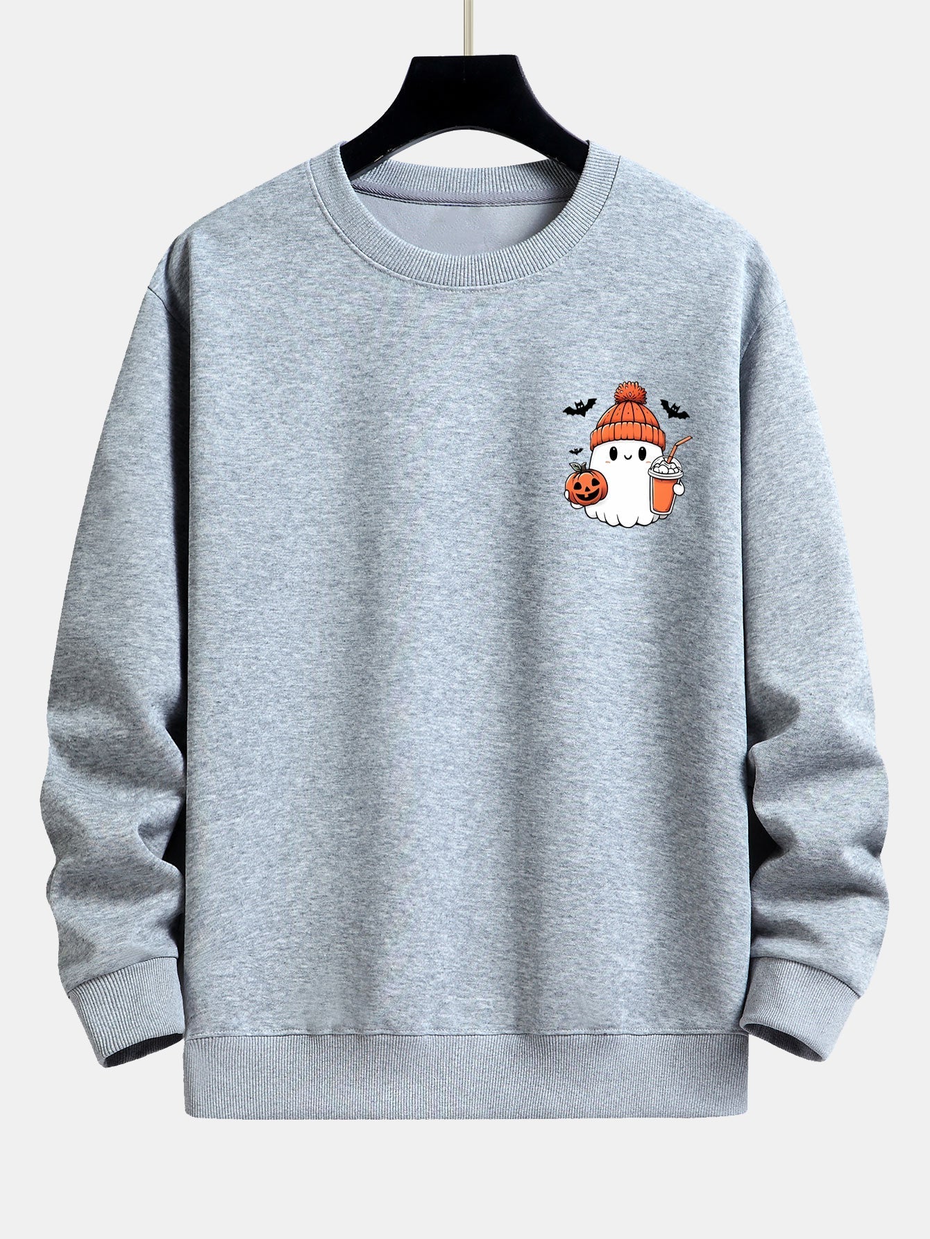 Braulio® | Halloween Ghost Pumpkin Print Relax Fit Sweatshirt