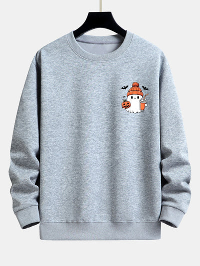 Braulio® | Halloween Ghost Pumpkin Print Relax Fit Sweatshirt