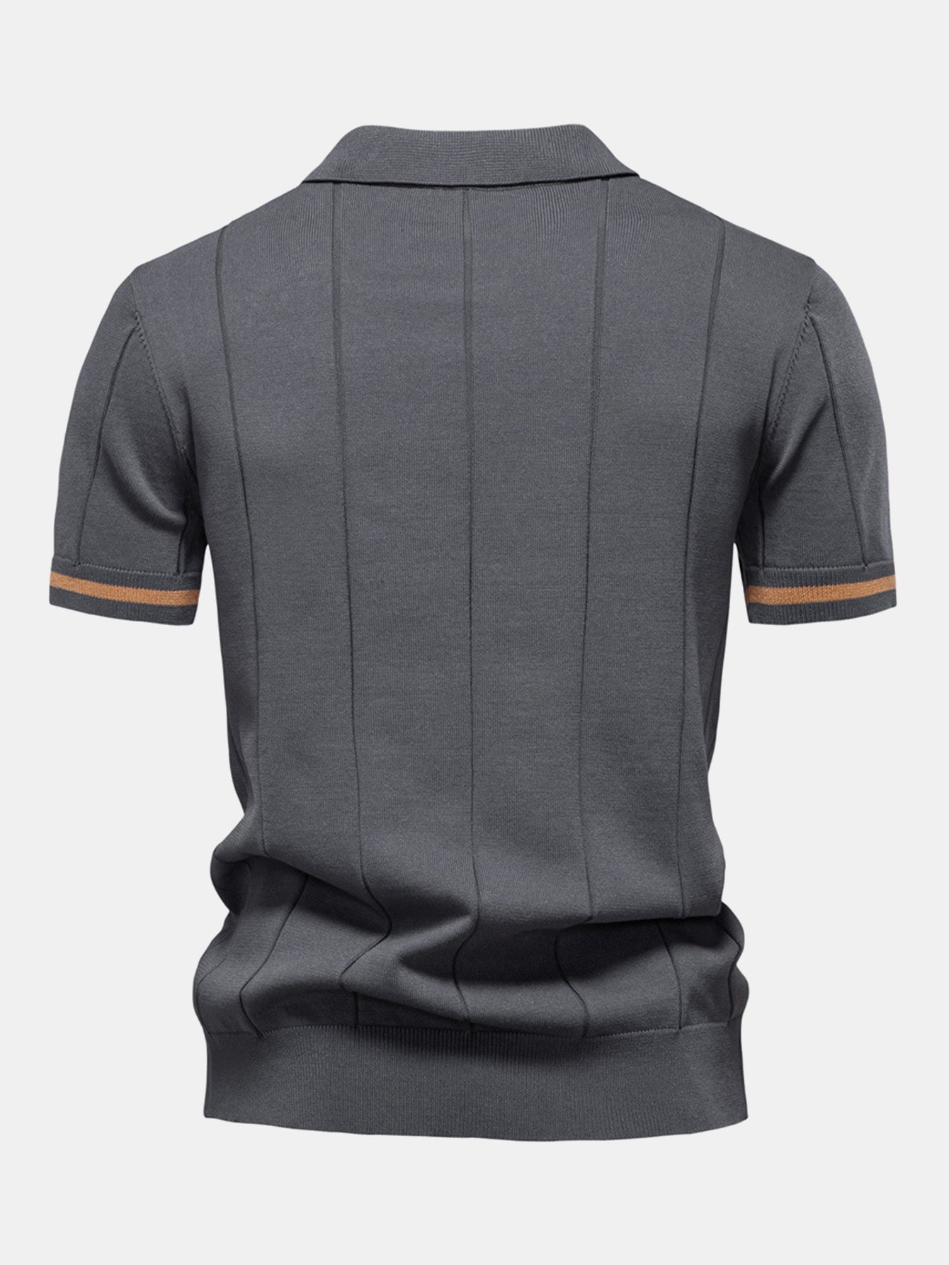 Grayson | Contrast Trim Zipper Knit Polo Shirt