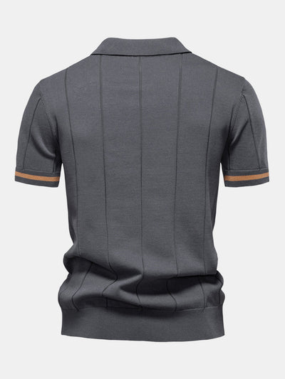 Franklin® | Contrast Trim Zipper Knit Polo Shirt