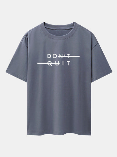 Dustin® | Don'T Quit Print Drop Shoulder Oversize T-Shirt